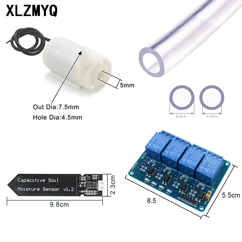 Irrigazione automatica Kit fai da te sistema di irrigazione sensore capacitivo di umidità del suolo e pompa dell\'acqua per Arduino Garden Watering