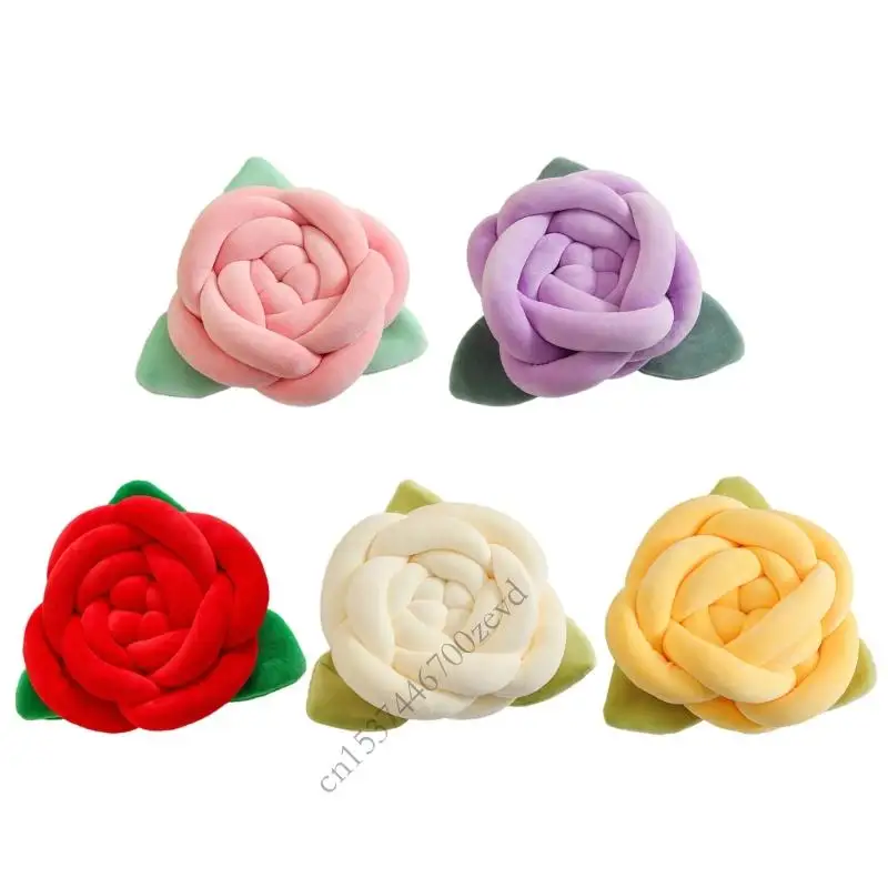 

Elegant Camellias Knot Designs Pillow Soft Sturdy Polyester Decorative Cushion for Sofa Home Decoration P9YB