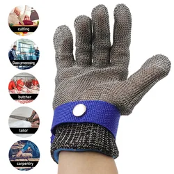 Anti-cut Gloves Safety Cut Proof Stab Resistant Stainless Steel Wire Metal Mesh Butcher Hand Protect Meat Cut-Resistant Gloves