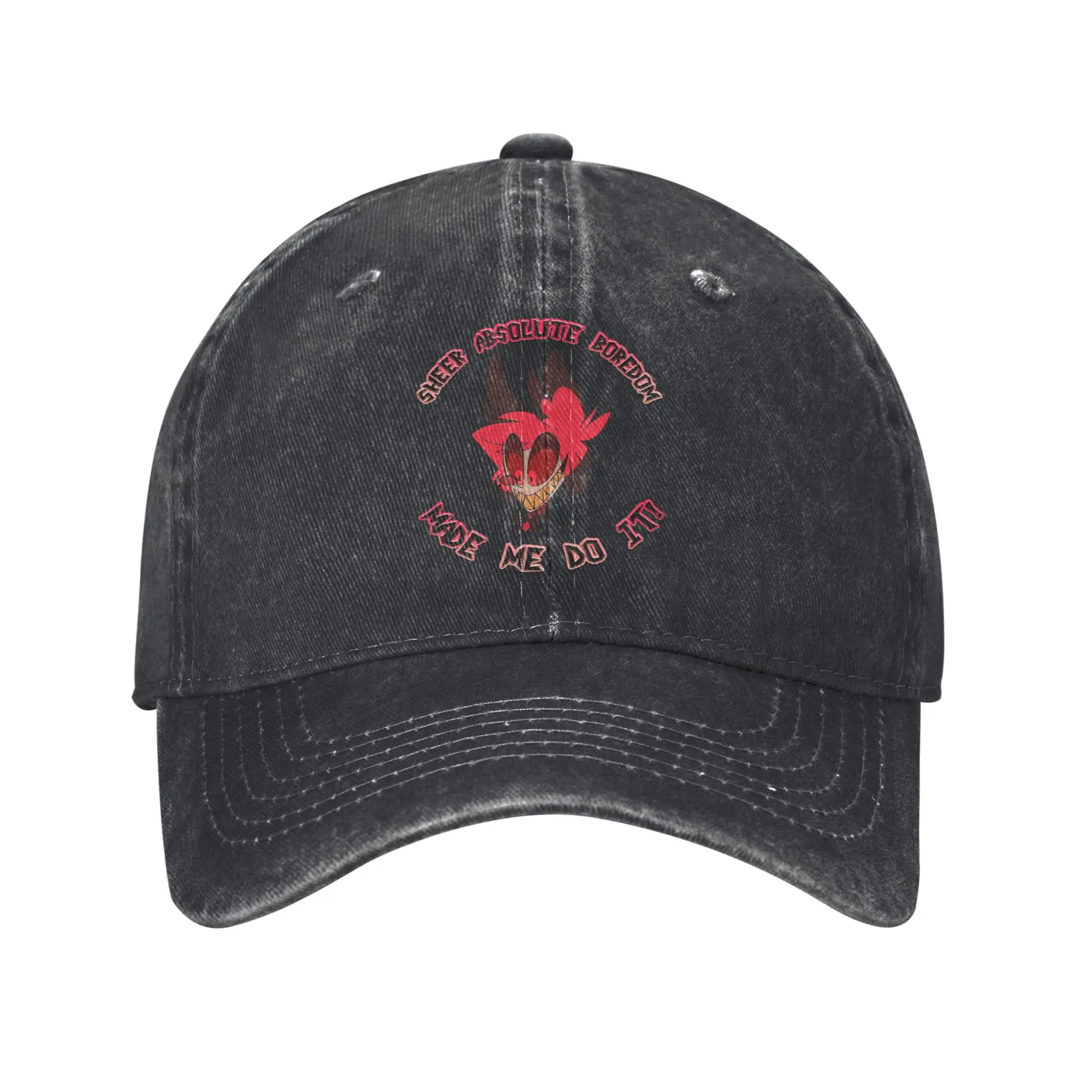Boredom Made Me Do It Hazbined Hoteled Baseball Caps Vintage Distressed Washed Headwear Men Women Outdoor Gift Caps Hat