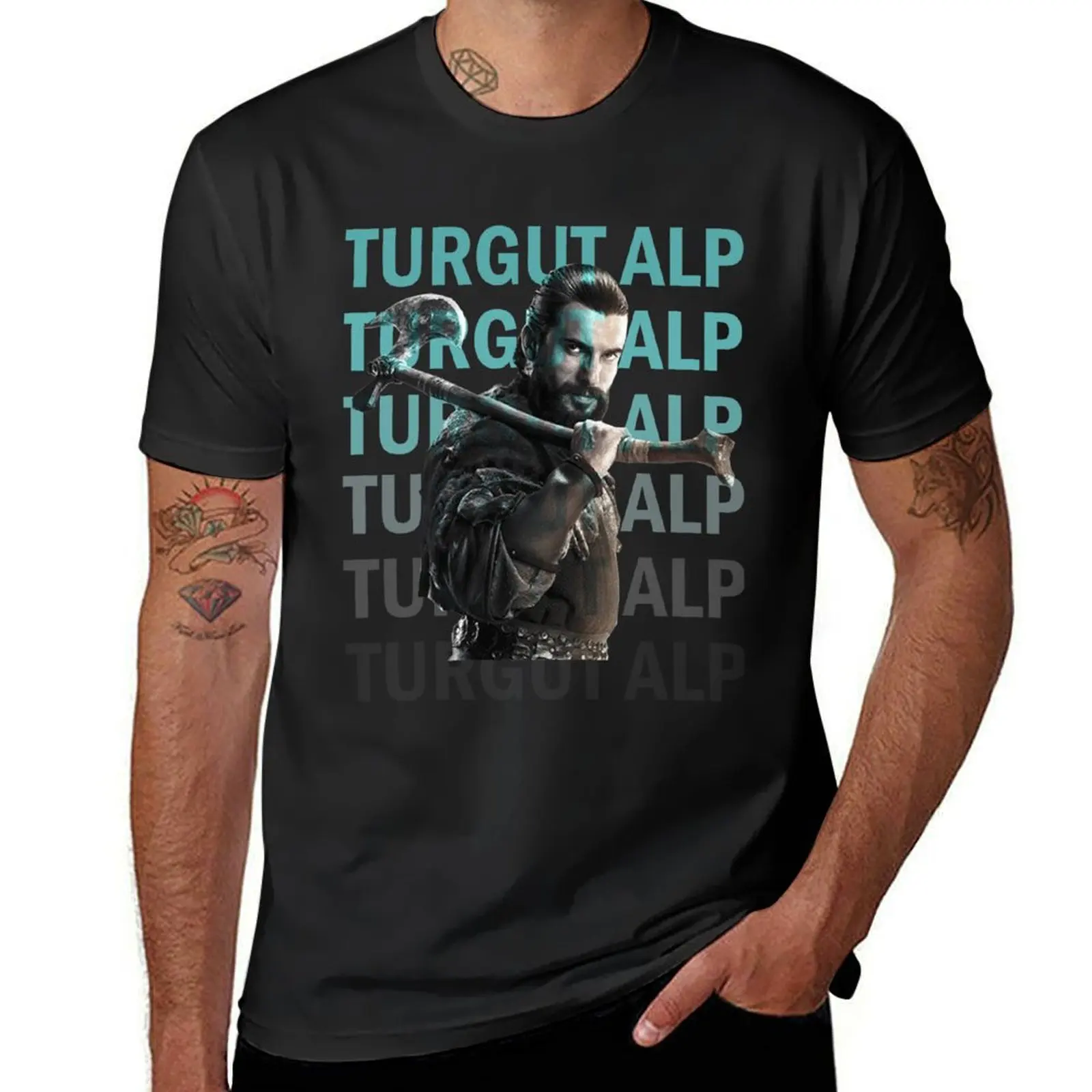 Dirilis Ertugrul: Turgut Alp T-Shirt vintage hippie clothes Aesthetic clothing plain men t shirt