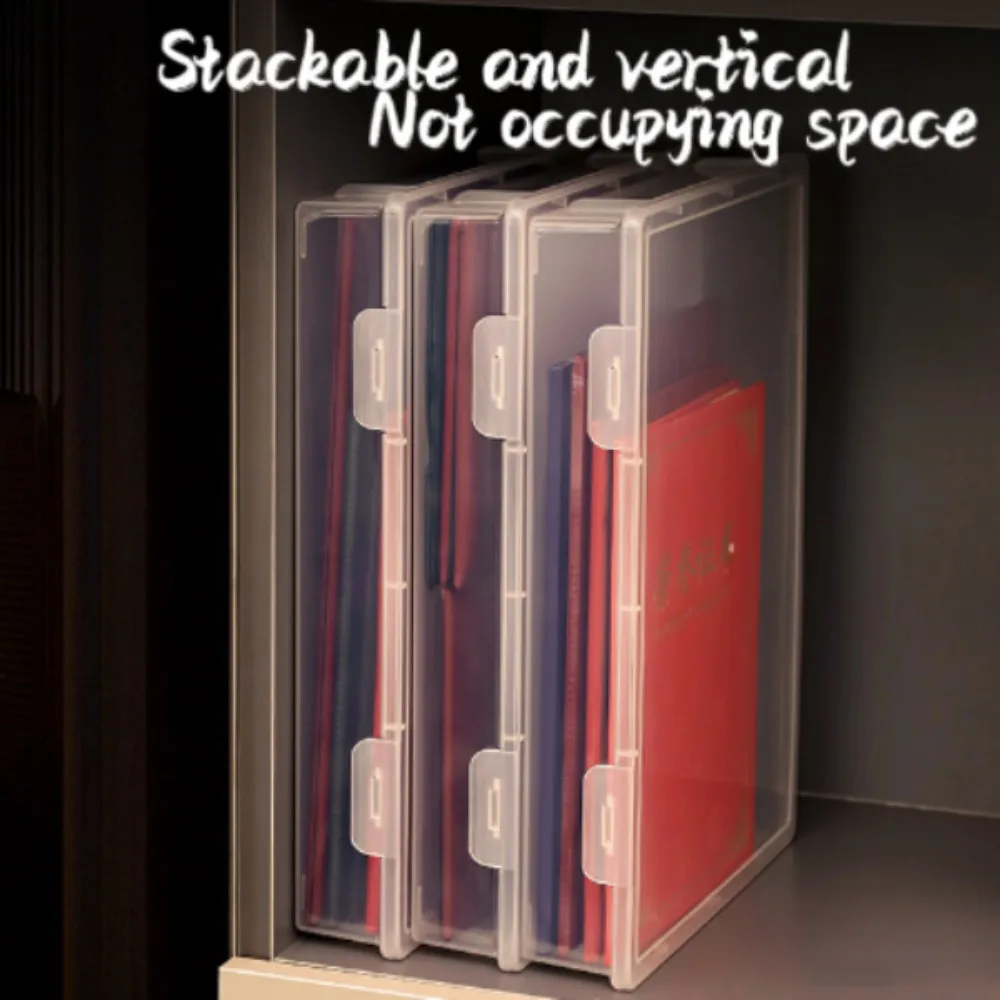 

Dust Proof Plastic Document Organizer Square Shape Clear Certificate File Container Storage Box