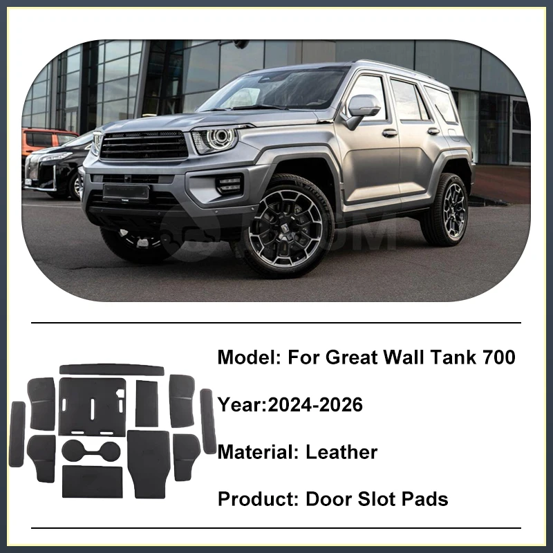For Great Wall Tank 700 Accessories 2024 2025 2026 Anti-Slip Gate Slot Cup Mat Door Non-slip Dust-proof Pad Interior Decoration