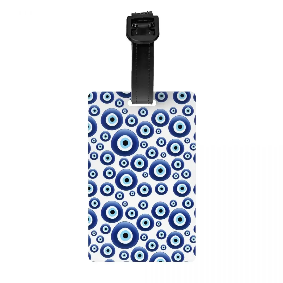 Mediterranean Evil Eye Protection Luggage Tag For Travel Suitcase Turkish Tribes Amulet Privacy Cover Name ID Card