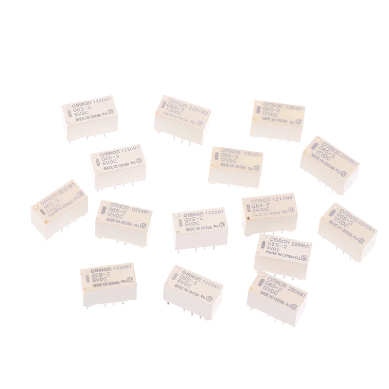 1 PCS G6S-2 5VDC 12VDC 24VDC สัญญาณรีเลย์ 8Pin DC 5V 12V 24V 2A Mini สัญญาณรีเลย์