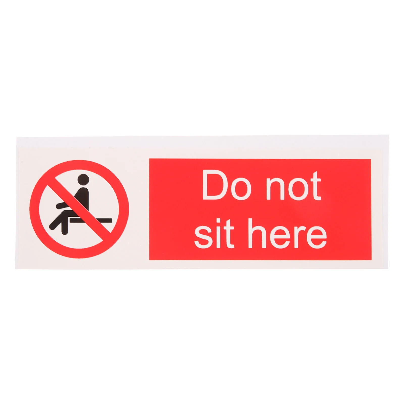 Sicherheitswarnaufkleber, Etikett, selbstklebendes Schild „Do Not Sit Here“-Aufkleber, PVC, selbstklebend, Büro