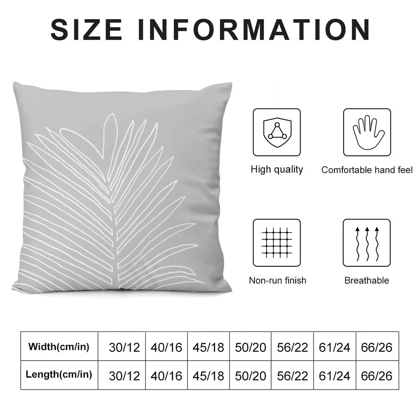 Palm Line Drawing, White on Light Gray Throw Pillow sleeping pillows Christmas Pillow pillow