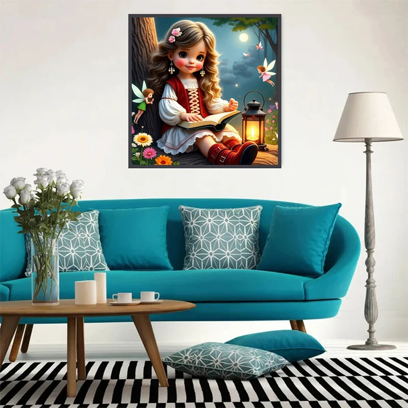 النبي كامل مربع جولة الماس اللوحة فتاة صورة DIY فسيفساء الكرتون جديد وصول التطريز اليدوية هواية #3