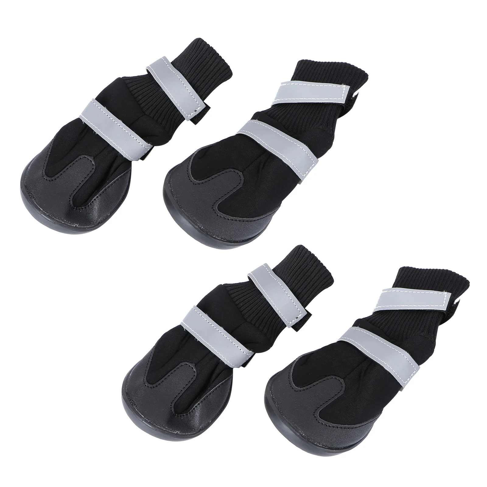 

4pcs Dog Shoes For Medium Large Dogs Black Size M Waterproof Anti Slip Pet Boots Winter Outdoor Hiking Running Protective Dog