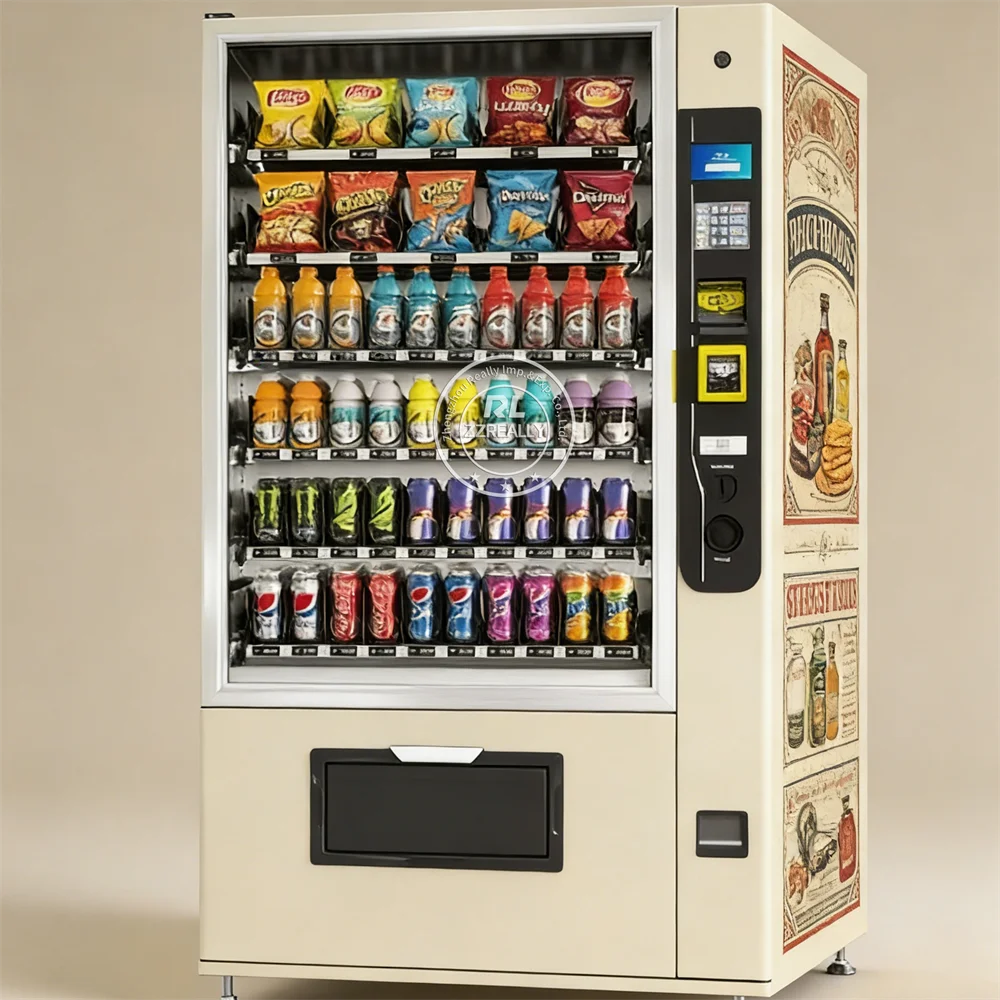 Commercial Smart Drink Snack Vending Machine Automatic Beverage Snack Self Service Kiosk Machine