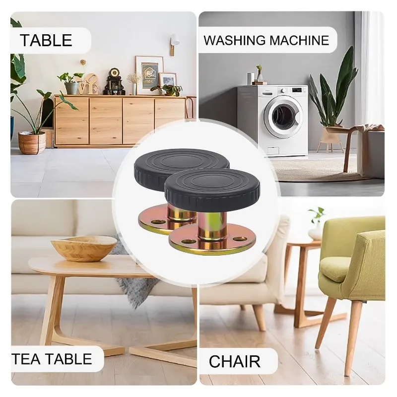 4/1 Buah Alat Penyangga Ranjang, Perangkat Keras Berulir yang Dapat Disesuaikan, Penahan Rak Buku, Kabinet, Sofa, Penopang Sandaran Kepala yang Stabil dan Terpasang