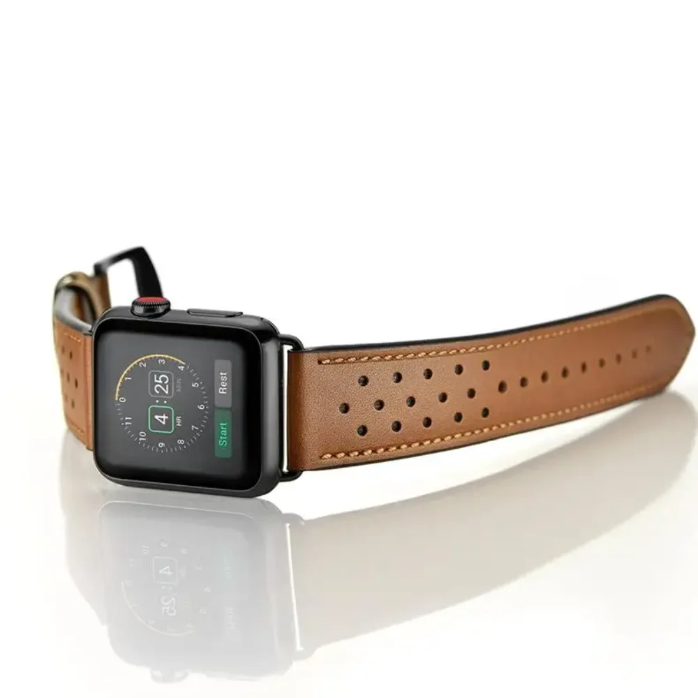Leather Strap for Apple Watch 10 42mm 46mm 9 8 7 45mm 41mm Ultra 2 49mm Bracelet Wristband for iWatch 6 5 4 SE 44mm 40mm Correa