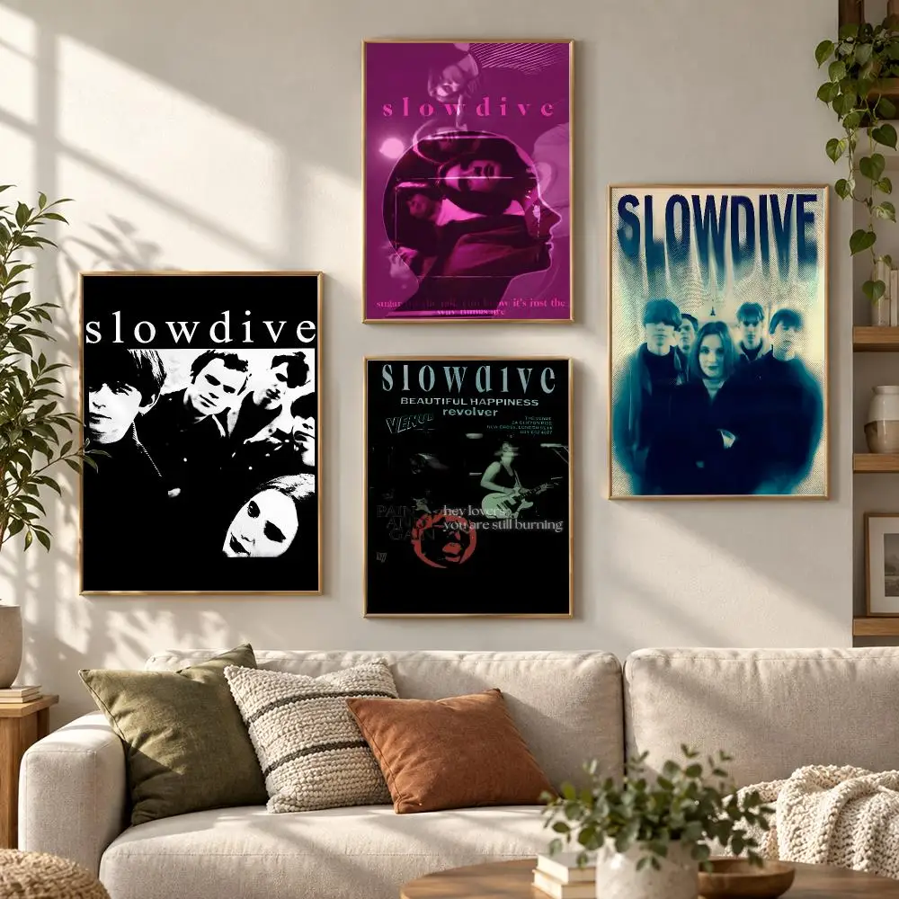 Slowdive Alternative Band 90s Album Dream Pop Series Poster Contemporary Wall Art Print for Bedroom & Living Room, Unframed