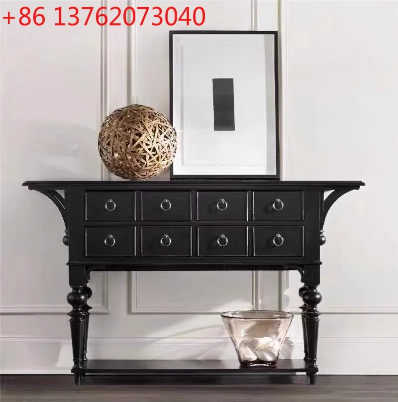 

Американский ретро домашний шкаф из цельного дерева, фойе, крыльцо, французский простой креативный шкафчик