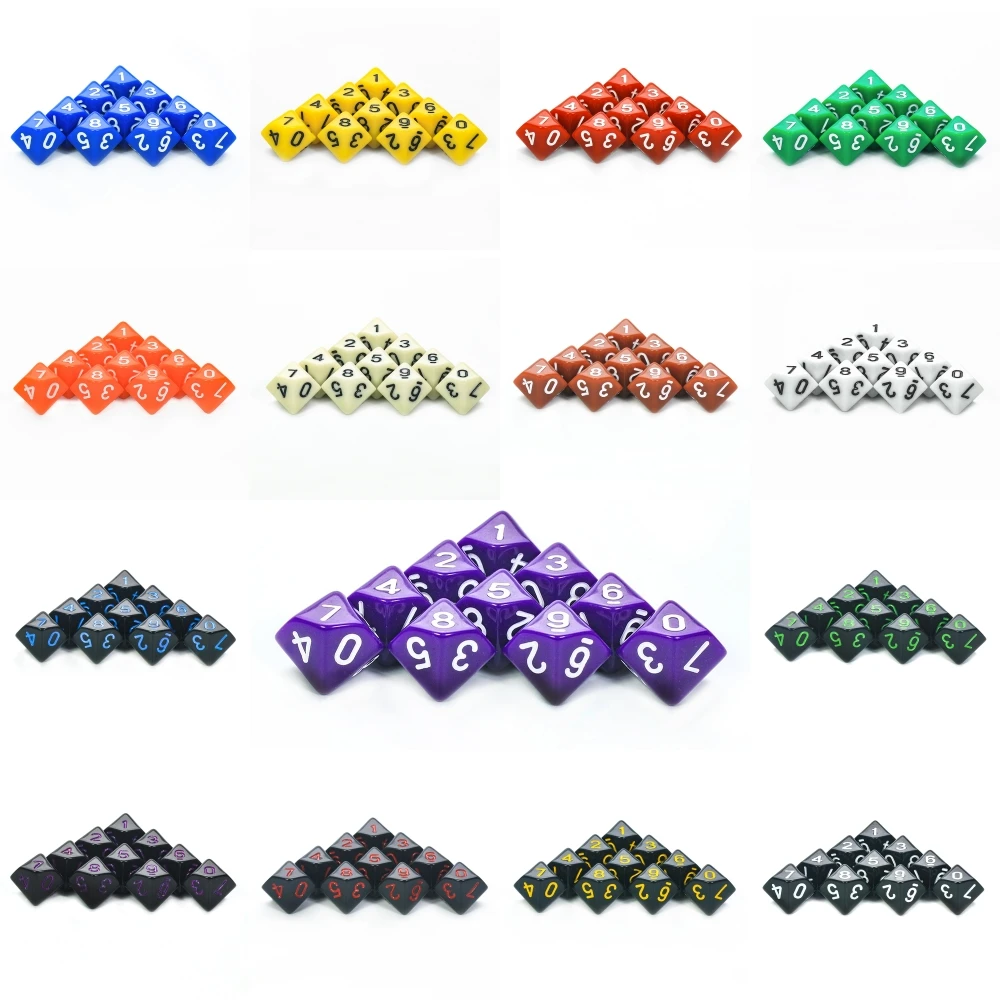 

Набор кубиков D10, 10 шт., многогранные кубики для DND, аксессуары для настольных игр RPG