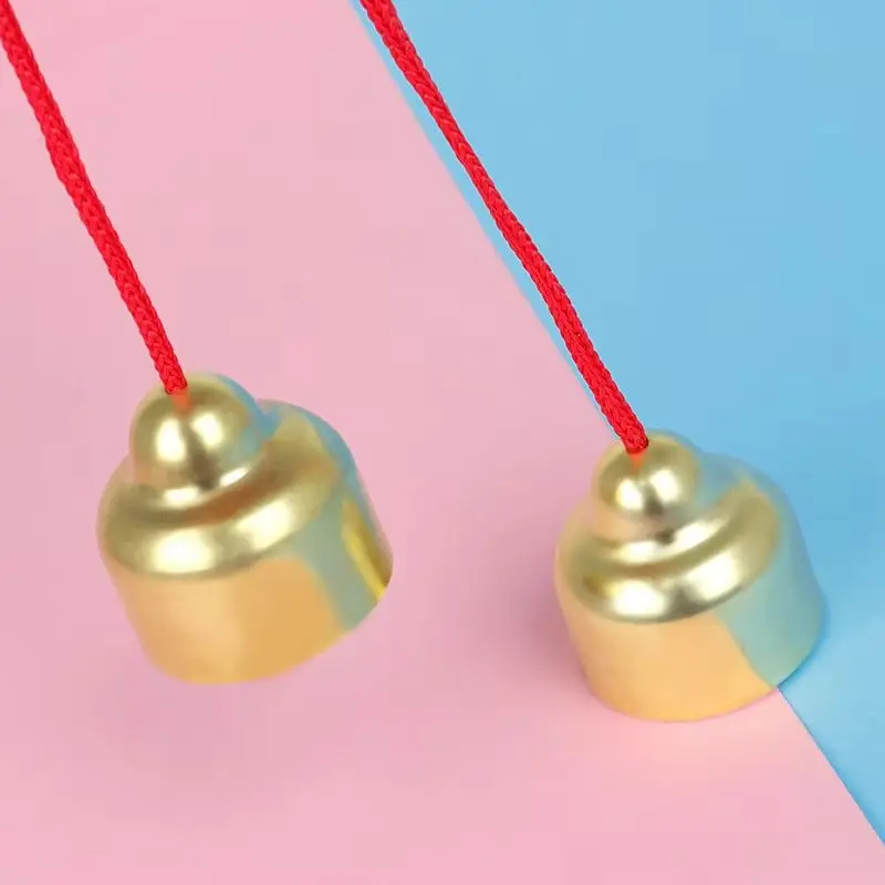 Mini Instruments Copper Jingle Bells High Quality Percussion Instrument for Party Kid Educational Accessories Bronze Hand Bell