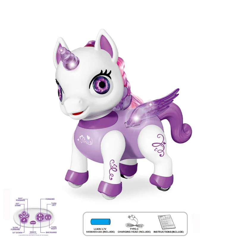 

Unicorn Toys For Children Girls Remote Control Robot Toys Dancing Pets Robot Toys Kids Toddler Perfect Birthday Christmas Gifts