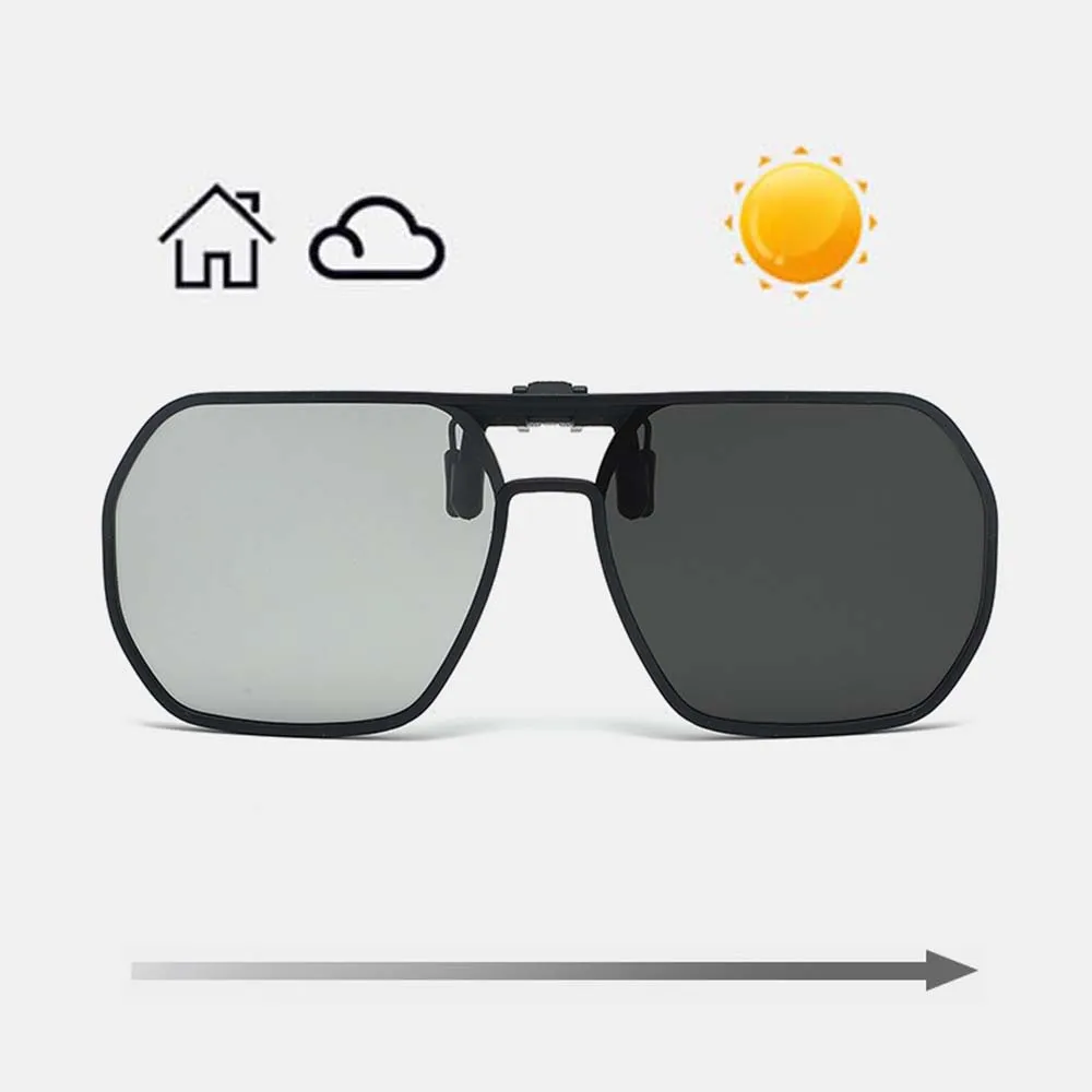 

Men Driving Clip On Sunglasses Polarized Pilot Lens Sunglasses Flip Up Sun Glasses Women Vintage Night Vision Uv400 Shades