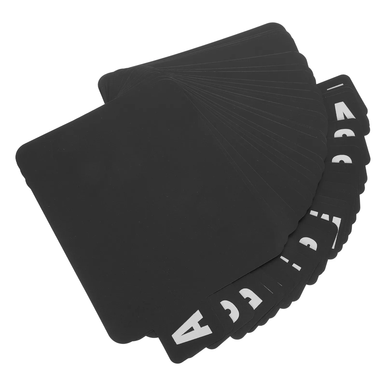 26Pcs Alphabet Tab Dividers Black Plastic Index Card Separators Book Tabs for Textbooks Novels Records Albums Library Shelf
