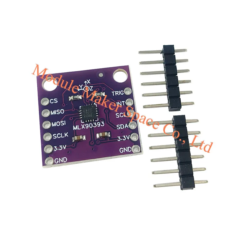 MLX90393 3D Hall Effect Sensor, Contactless Rotary Angle Position Sensor Module for Angle Displacement, Robotics, Automotive