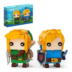 Juego de bloques de construcción Linked Brickheadz para niños y adultos, colección de personajes de Zeldaed, Hot Breath Of The Wild, regalos de cumpleaños