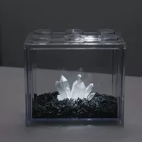 Creative Betta Tank Decor Clear Crystal Column Fish Tank Landscaping Ornaments Fish Shrimp Cave Shelter Aquarium Accessories