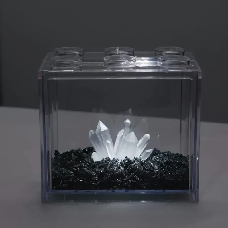 Creative Betta Tank Decor Clear Crystal Column Fish Tank Landscaping Ornaments Fish Shrimp Cave Shelter Aquarium Accessories
