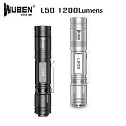 WUBEN L50 USB Rachargeable LED Flashlight 1200Lumens Ultra-Bright Portable Waterproof Torch With 18650 Battery EDC Flashlight