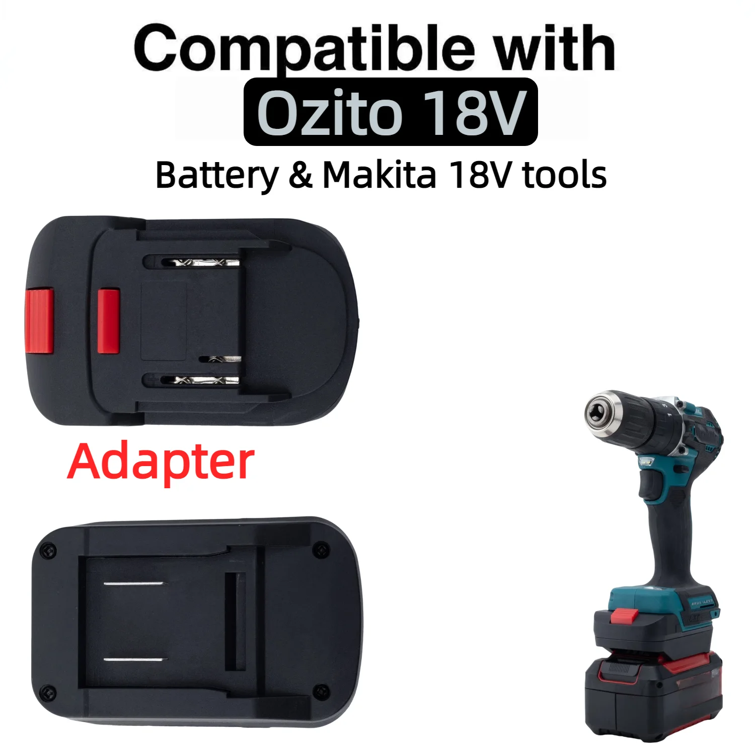 

For Ozito 18V Series Li-ion Battery Adapter TO Makita 18V Series Tools Converter Power Tools Accessory(Only Adapter)