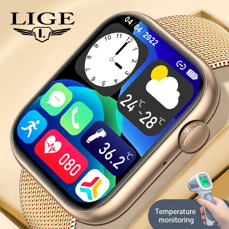 

LIGE Smart Watch Women Men Heart Rate Monitoring Health Bracelet Bluetooth Call Waterproof Sports Fitness Traker Smartwatch New