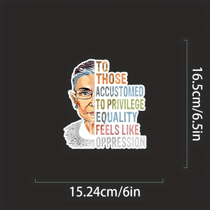 ملصقات HALLOFLOVE للنساء ، ملصقات لأجهزة الكمبيوتر المحمول ، نافذة ، سيارة ، مصد ، خوذة ، ماء B ، Ginsburg ، RBG ، LGBTQ #4