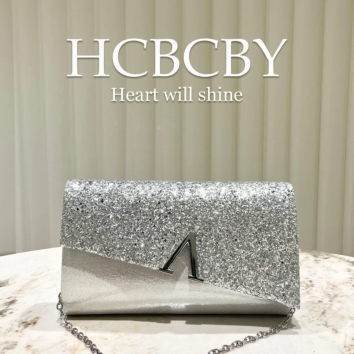 

Женские вечерние сумки с металлической цепочкой, гламурный дизайн, сумки в форме конверта с блестками для выпускного вечера, ужина, свадебный банкетный кошелек