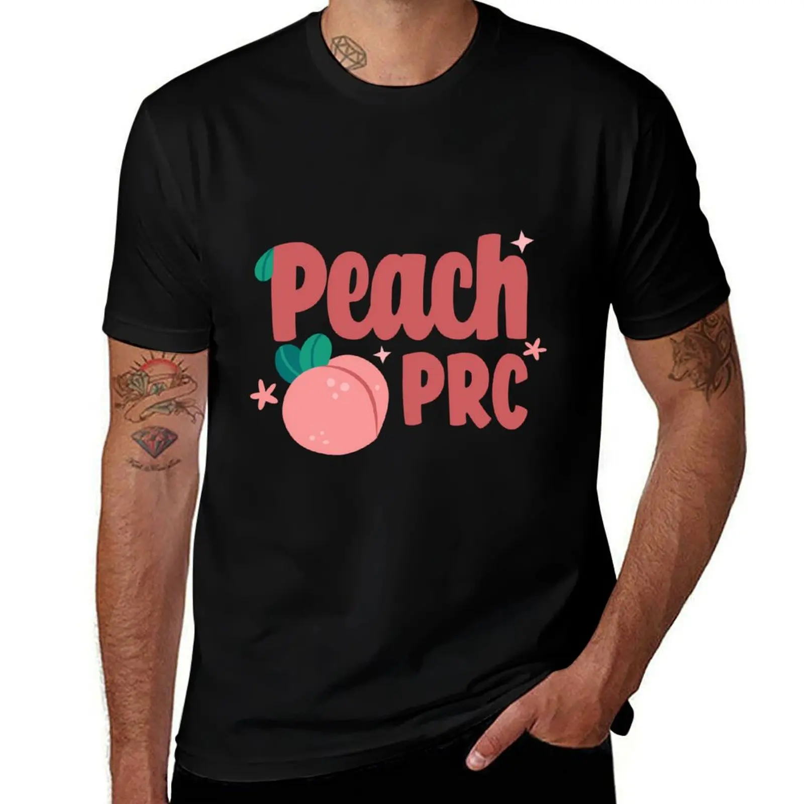 

anime dark man shirts funny t Logo cotton shirt man for Prc humor Peachy Peach t shirts t T-Shirt