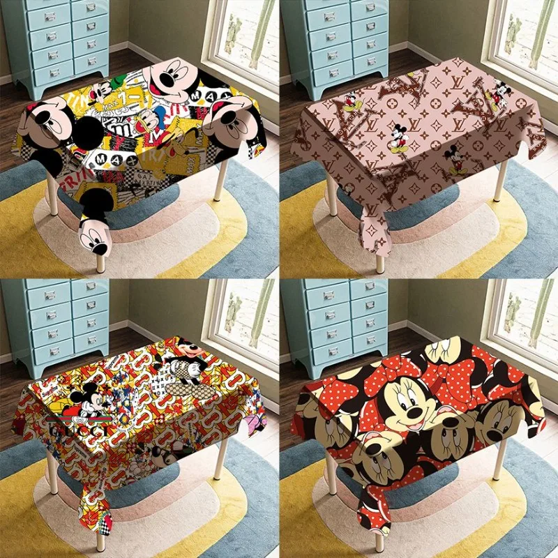 

Disney Mickey Mouse printed tablecloth bedroom computer dust cover decoration children's birthday party tablecloth supplies