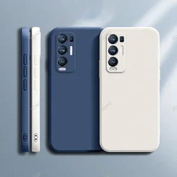 Phone Case for OPPO Find X3 Neo X3Neo 5G 6.55' CPH2207 Lens Protection Square Liquid Silicon Soft Shockproof Original Back Cover