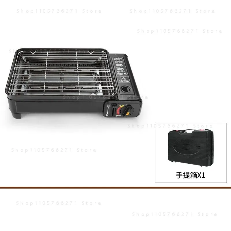 8-Grid Multi-Functional Camping BBQ Grill – Cassette Stove with Mesh Baking Pan for Sausages Meat & Night Market Stalls