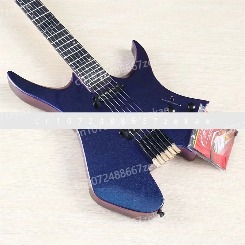 

Электрогитара без головы, 30-дюймовая дорожная электрогитара, хамелеон, 6-струнная мини-легкая портативная гитара