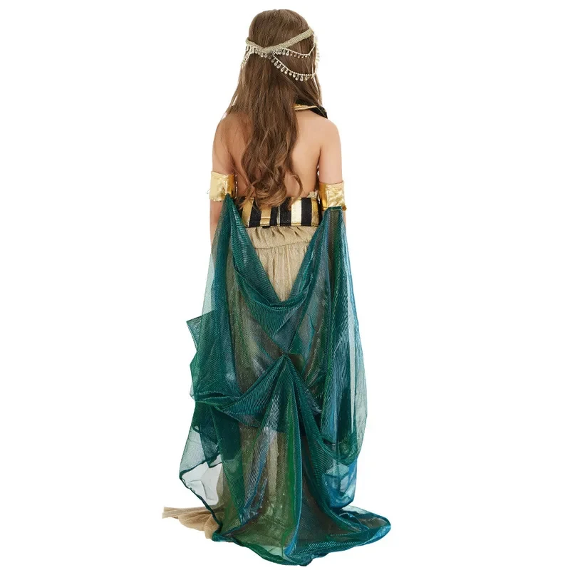 

❤2026✚Kids Halloween Cosplay Costumes Ancient Egypt Egyptian Pharaoh Cleopatra Dress Cosplay Prince Princess Fancy Carnival Par◀