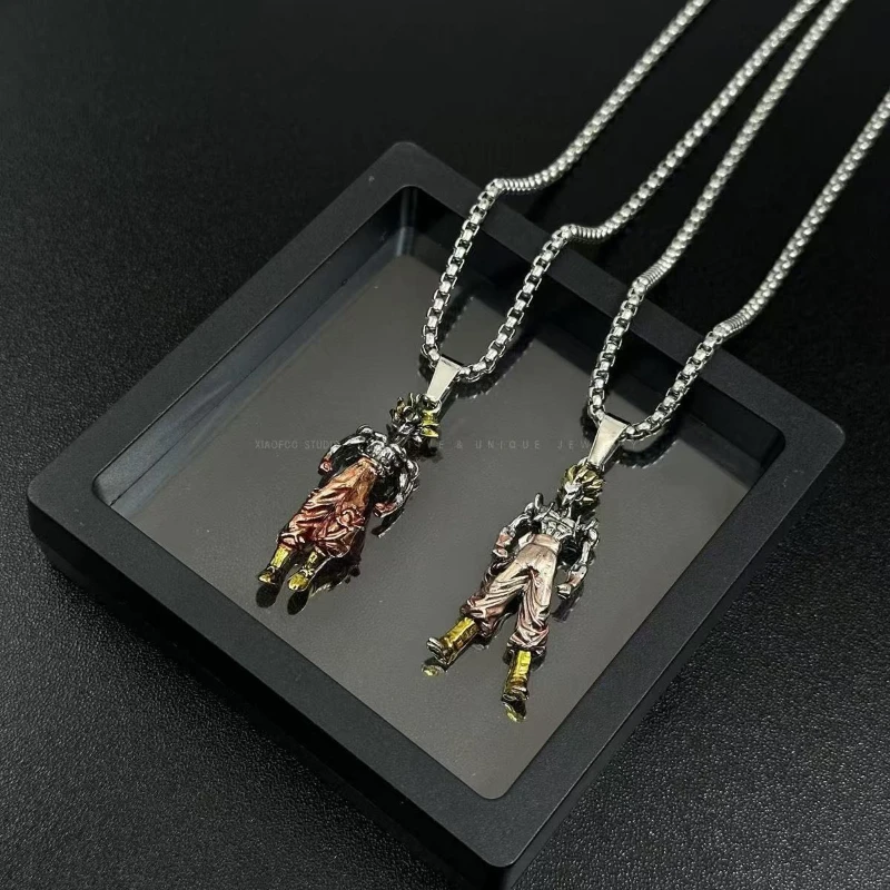 

Dragon Ball Goku Alloyed Necklaces Boy Toys Anime Figure Cartoon Metal Pendant Necklace Children's Creative Party Birthday Gifts