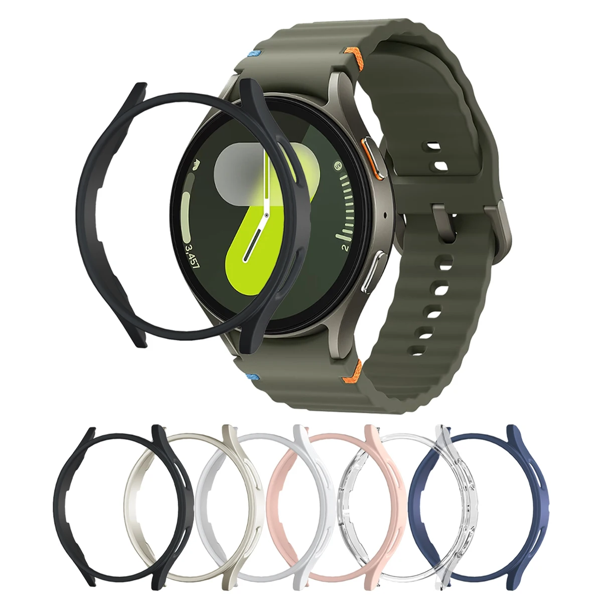 PC skeleton Watch Case  for Samsung Galaxy watch 4/5/6/7 40mm/44mm accessory,Protective Cover Shockproof Anti-Scratch