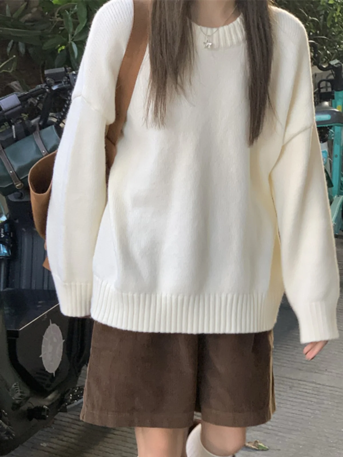 

Soft Cry Knitted Sweater Overhead Sle Autumn Winter New Arrival Comfortable Loose Fit Warmth Wool Blend Long Sve Top