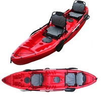 Family 3-Person Kayak Canoe 4m for Fishing & Leisure Plastic Competitive Kayak