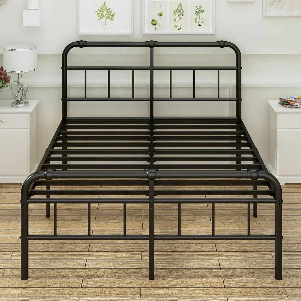 Bed Frame with Headboard Platform Bed Frame King Size with 16 Inches High Storage,no Box Spring Needed,Easy to Assemble