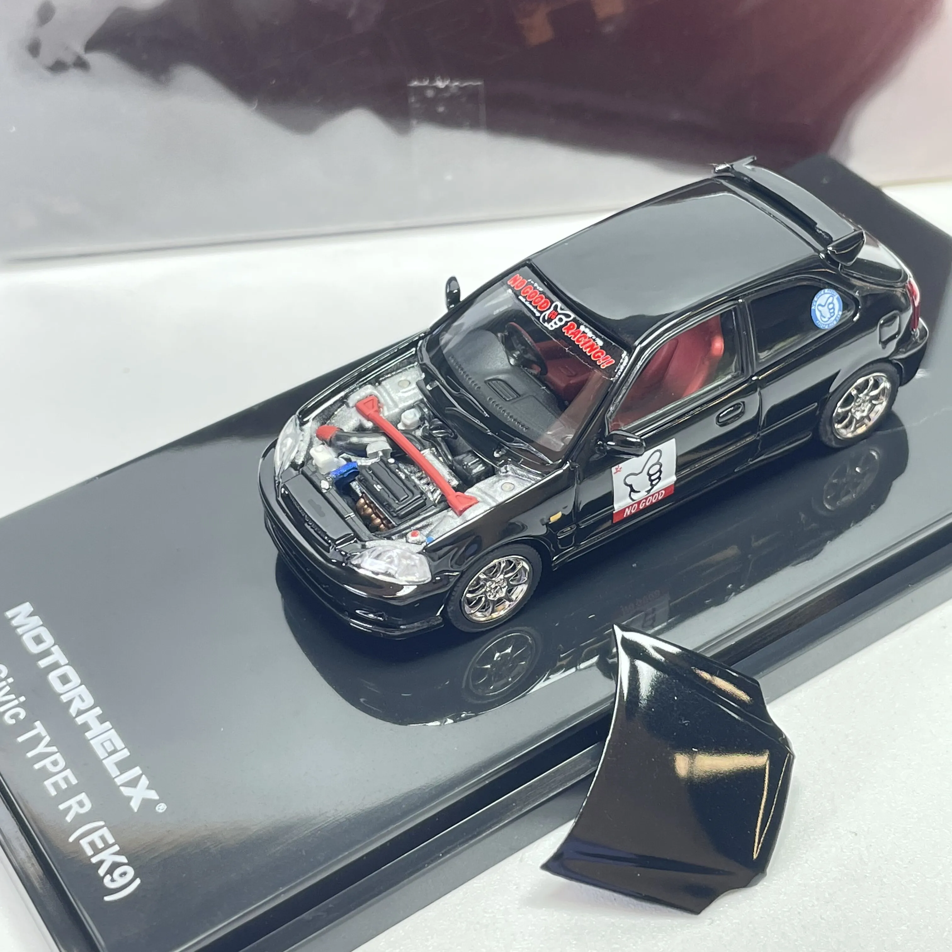 MH 1:64 Civic Type R EK9 Alloy Car Diecasts & Vehicles Car Model Miniature Scale Model Car For Collection Gift