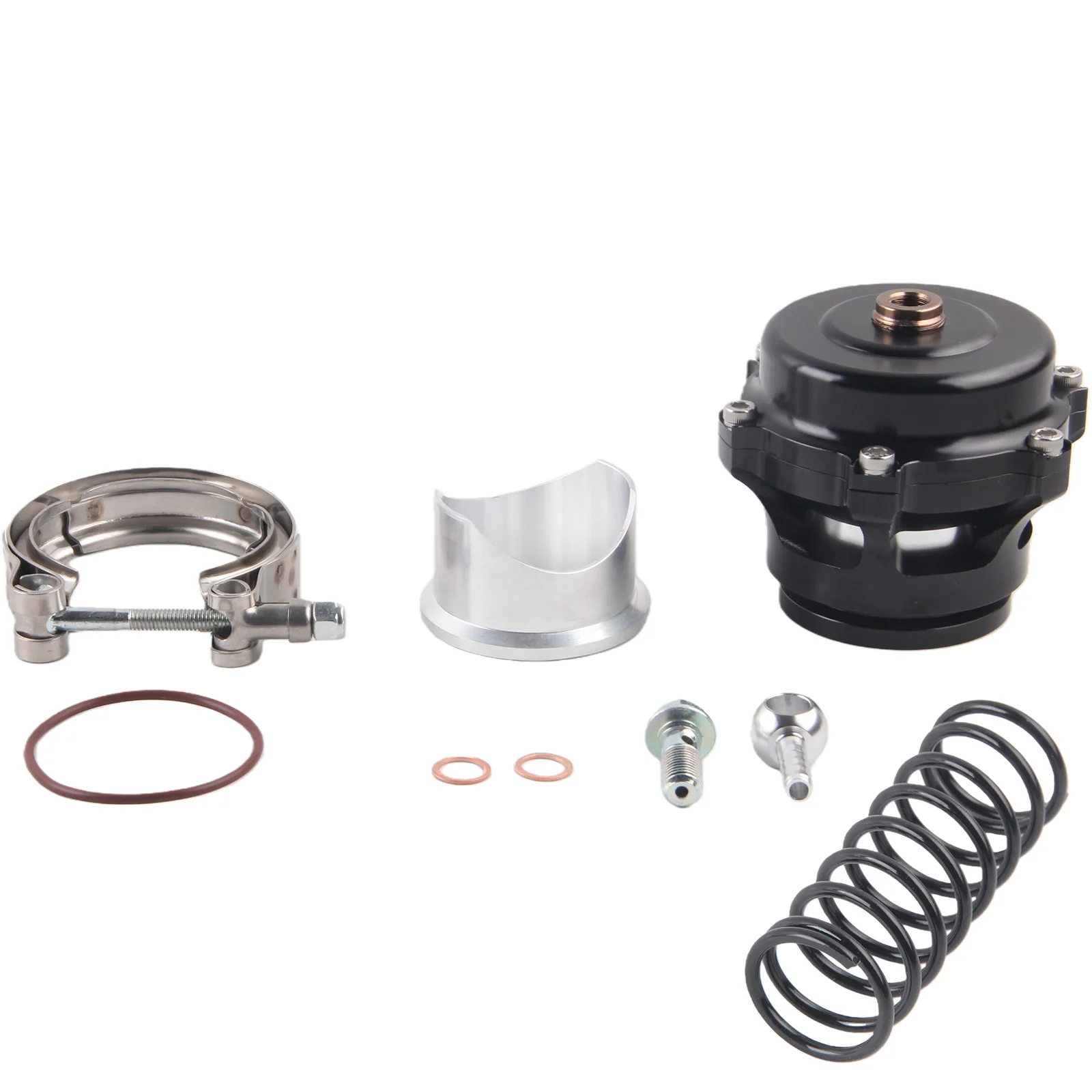 50mm CNC Machined Billet Aluminum Body Q-series Blow-off Valve With V-Band Clamp Turbo Charger Bov Dump Valve