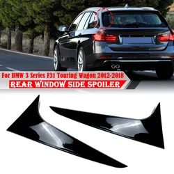 2x Car Rear Window Side Spoiler Wing Mirror Tail Glossy Black For BMW 3 Series F31 Touring Wagon 2012-2018 Auto Rear Window