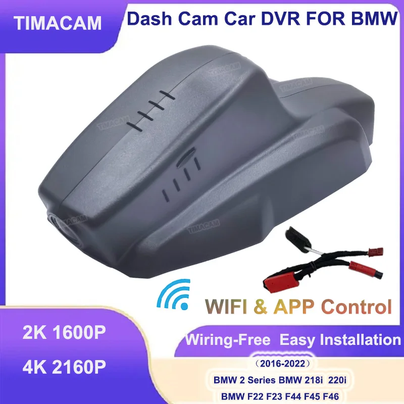 

New 2K 4K 2160P Wifi Car DVR DashCam Dual Cameras Video Recorder for BMW 2 Series 218i 220i for BMW 2 Series F22 F23 F44 F45 F46