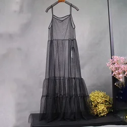 Japanese Personalized Sweetness Overlapping Mesh Splicing Suspender Dresses Women Clothes Ladies Fashion Overskirt Sexy Dress