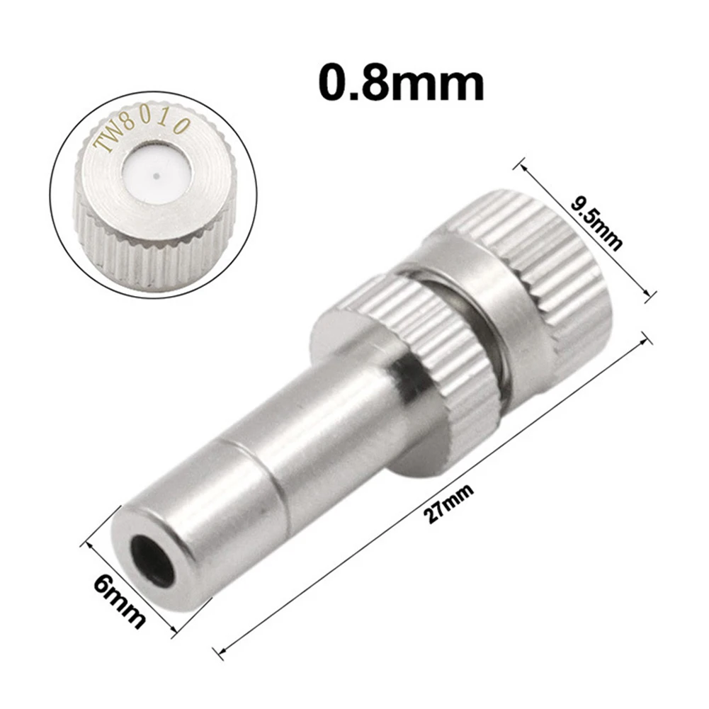 6mm Connectors Low Pressure Fogging Nozzle Water Spray Nozzle Humidification Dust Removal Cooling