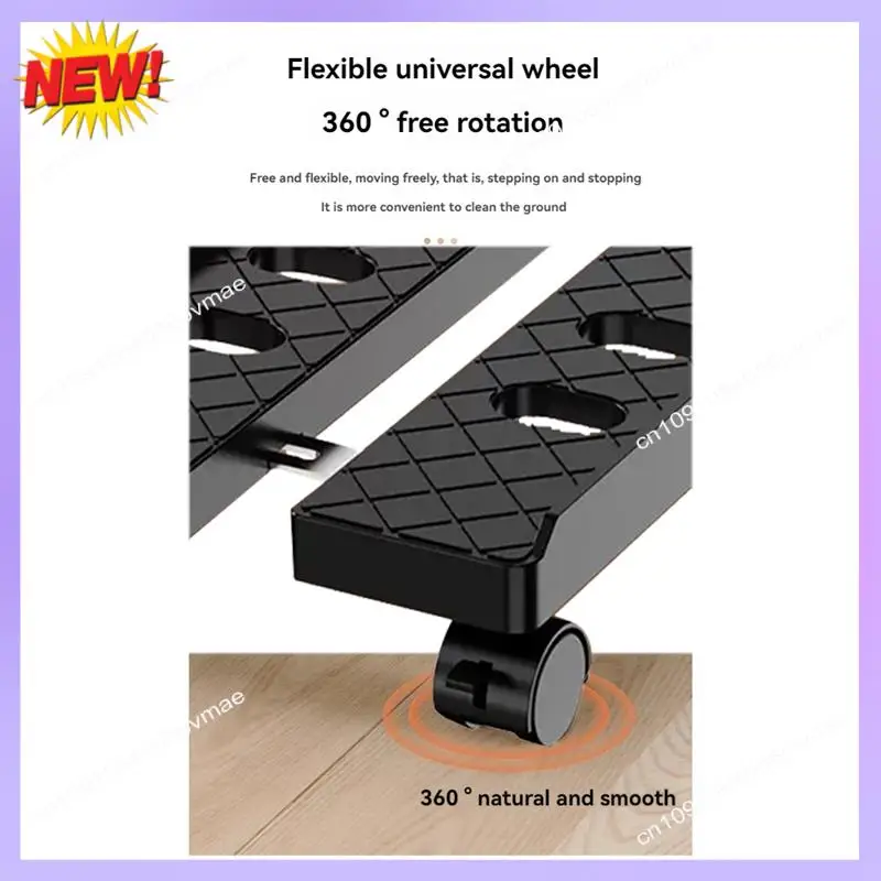 

T24C Регулируемая подставка для мобильного ПК, телескопический держатель процессора с вращающимися роликами, тележка для настольного компьютера B